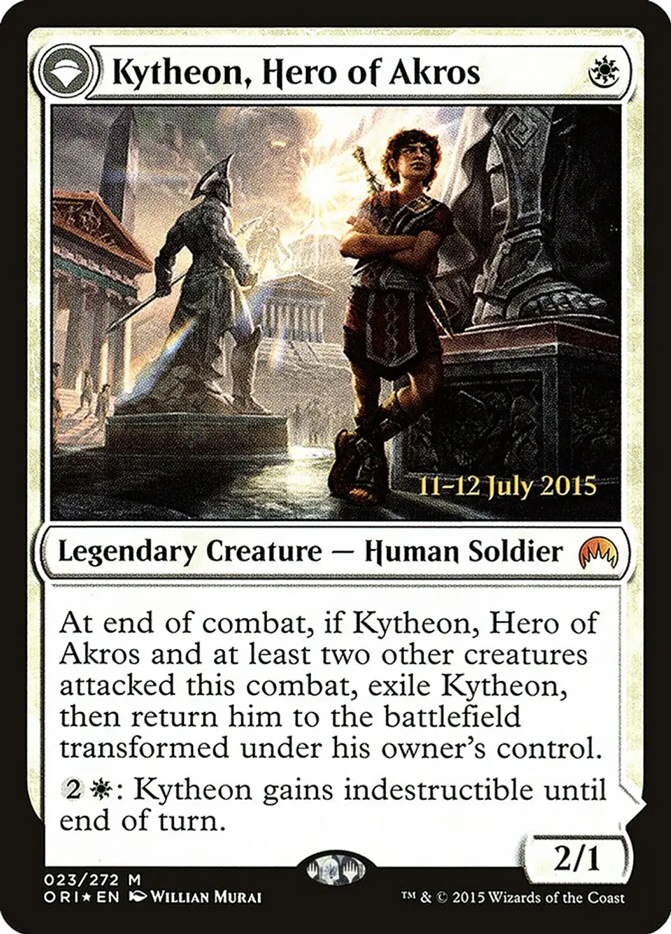 Kytheon, Hero of Akros // Gideon, Battle-Forged (Pre-release) 1