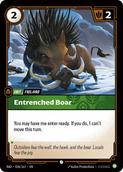 Entrenched Boar