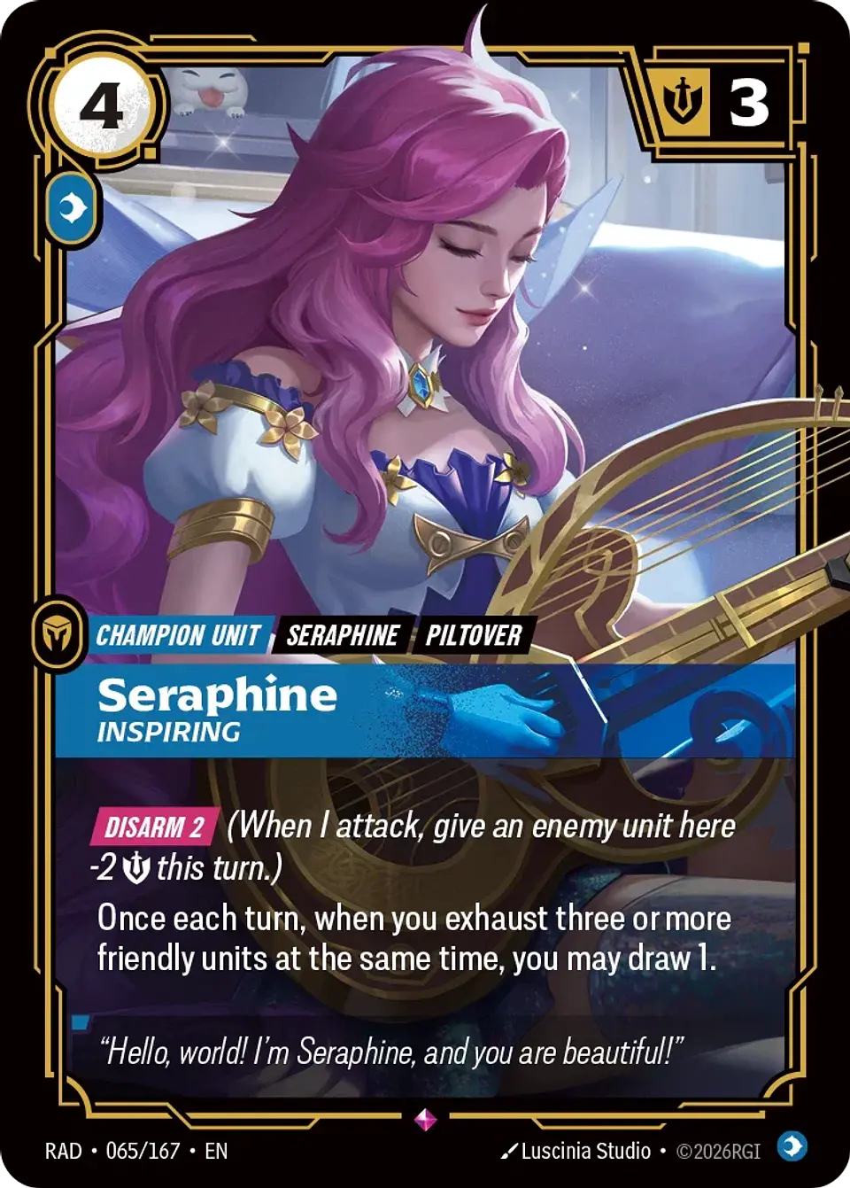 Seraphine, Inspiring 1