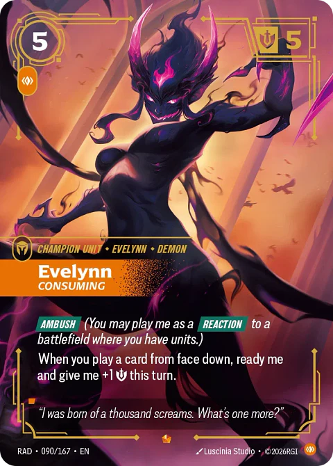 Evelynn, Consuming