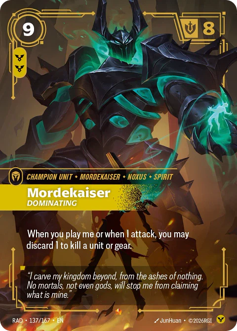 Mordekaiser, Dominating
