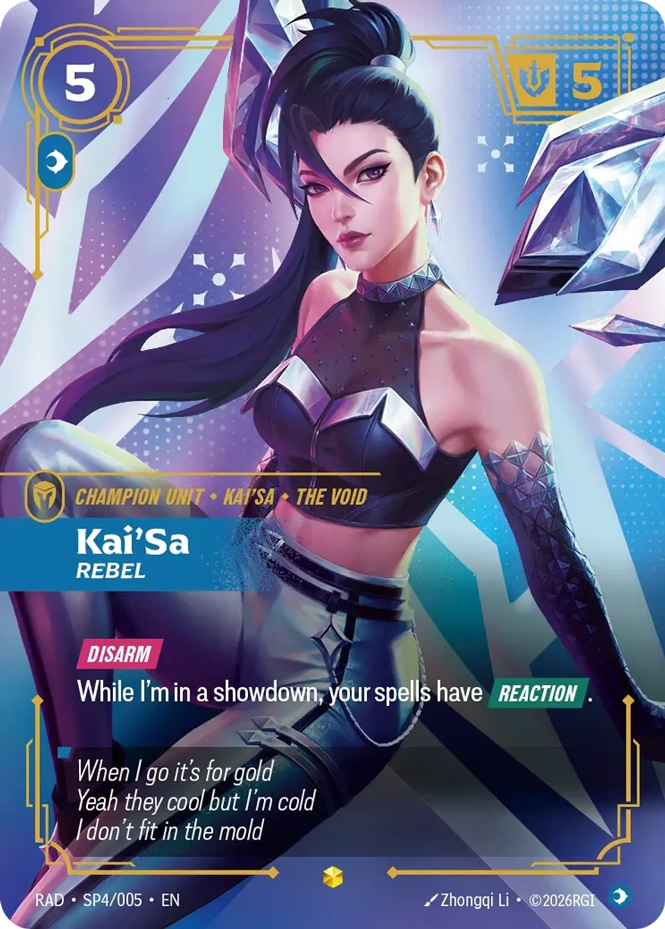 Kai'Sa, Rebel (K/DA Special Art Card) 1