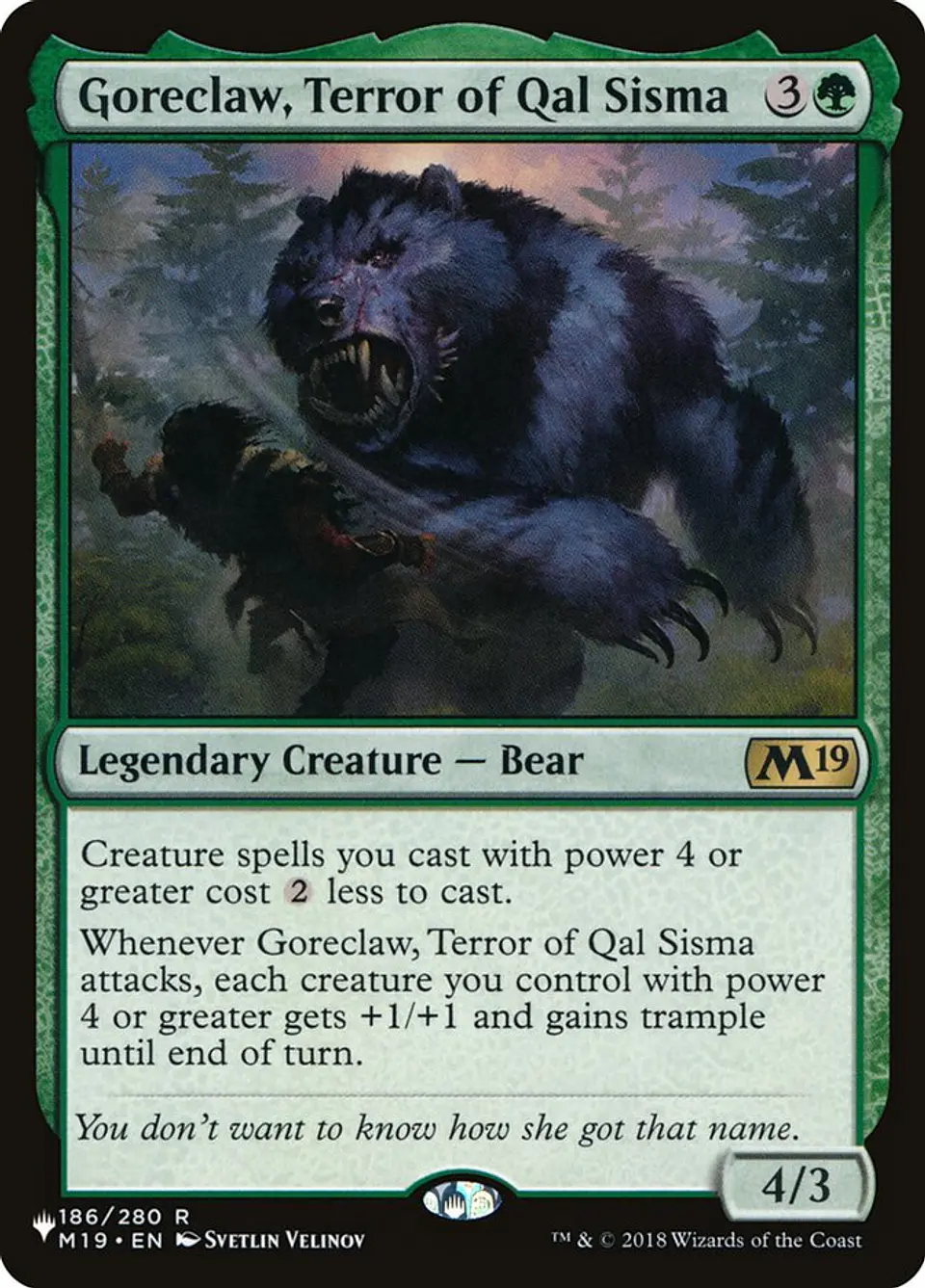 Goreclaw, Terror of Qal Sisma (The List) 1