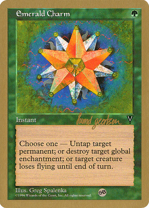 Emerald Charm (Retro Frame)
