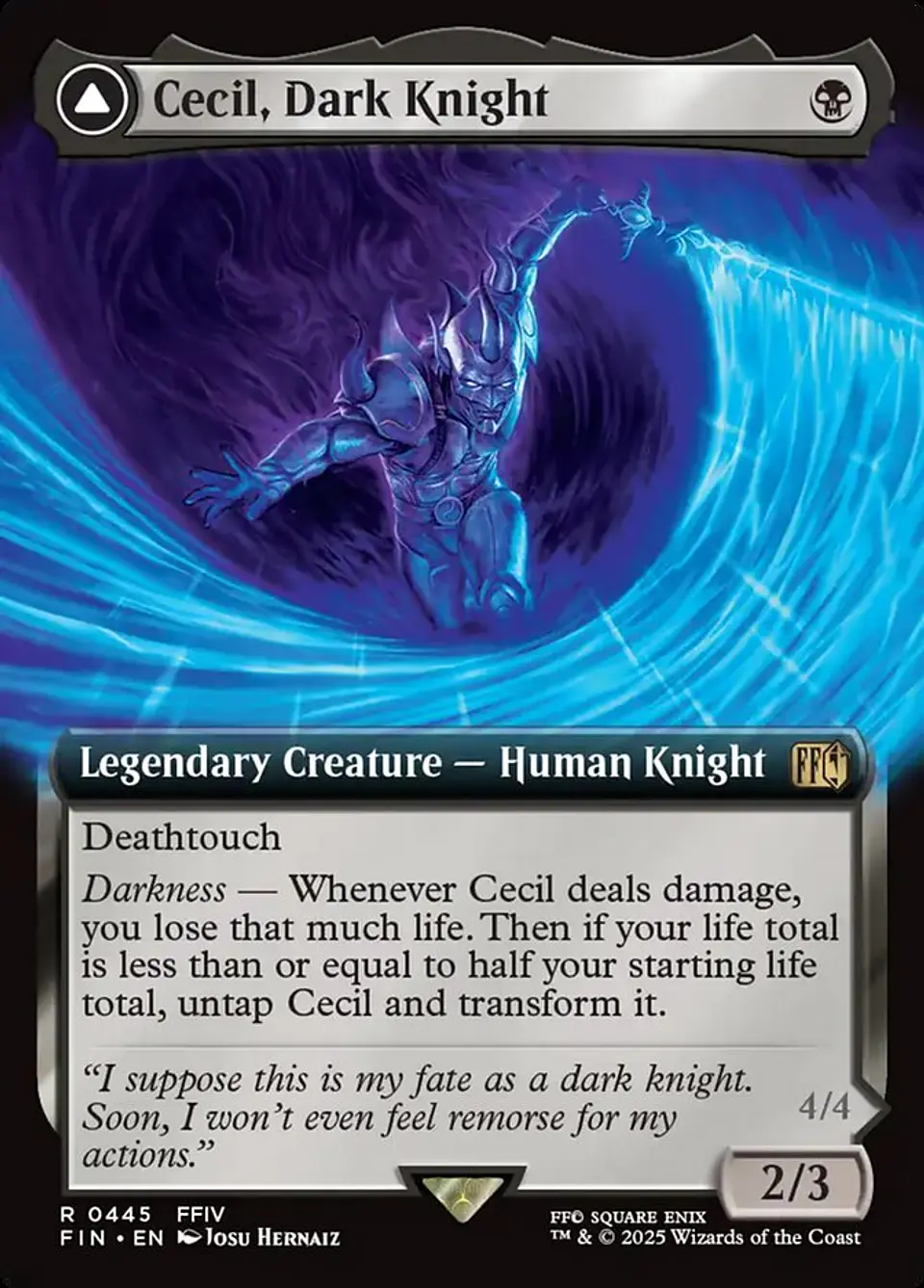 Cecil, Dark Knight // Cecil, Redeemed Paladin (Extended Art) 1