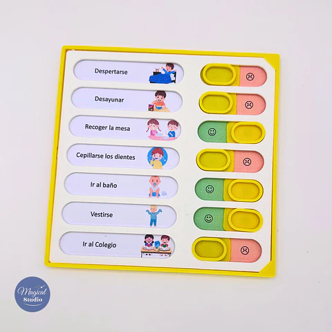Panel personalizado de Rutinas diarias