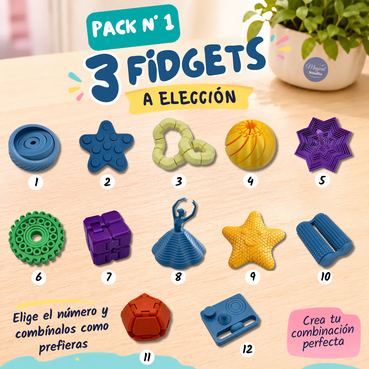 Pack de 3 Fidgets a Elección 1