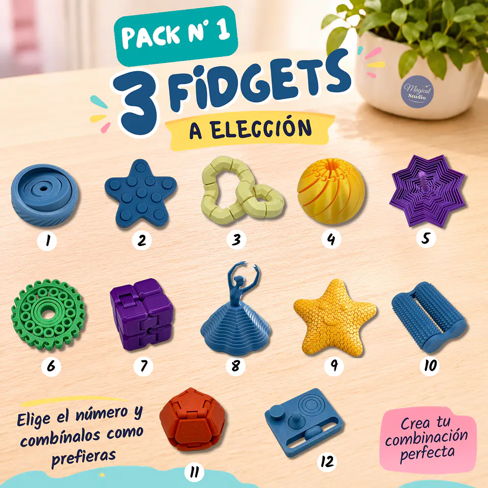 Pack de 3 Fidgets a Elección 1