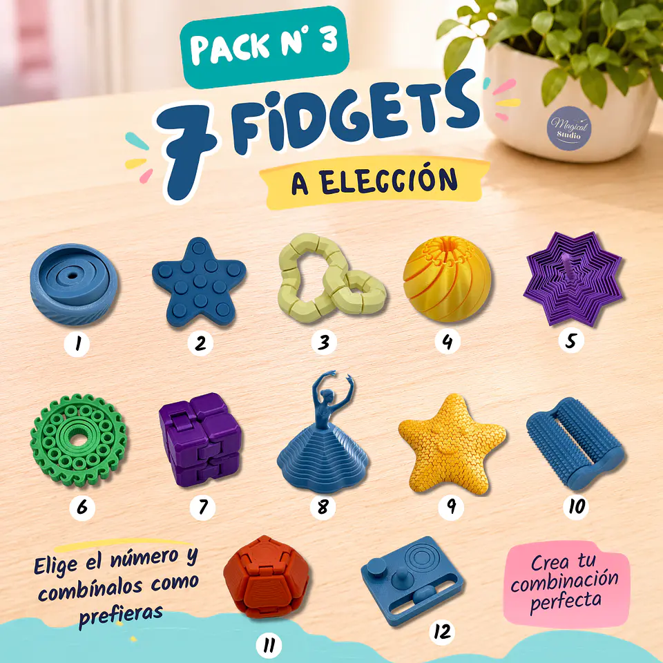Pack de 7 Fidgets a Elección 1