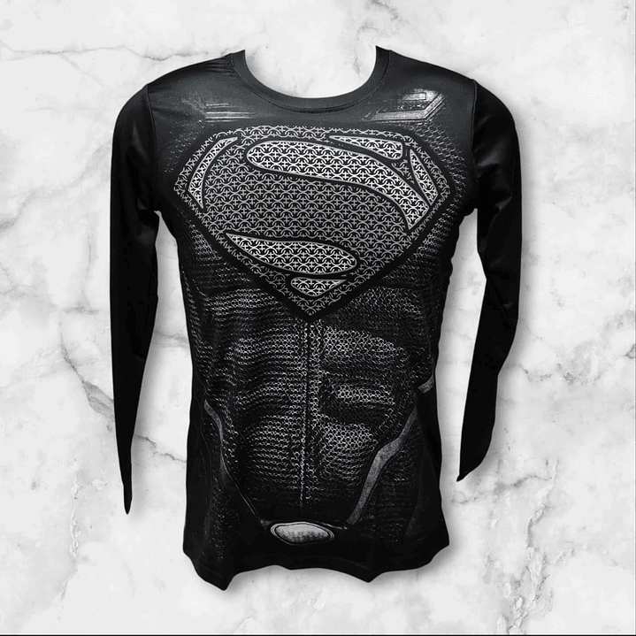 Super man Black M/larga 1