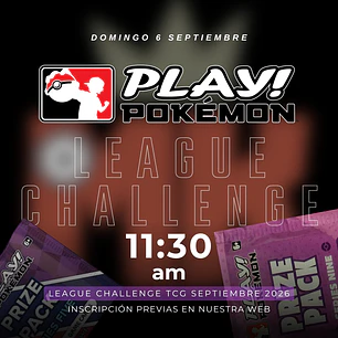 League Challenge Pokémon TCG SEPTIEMBRE 2026
