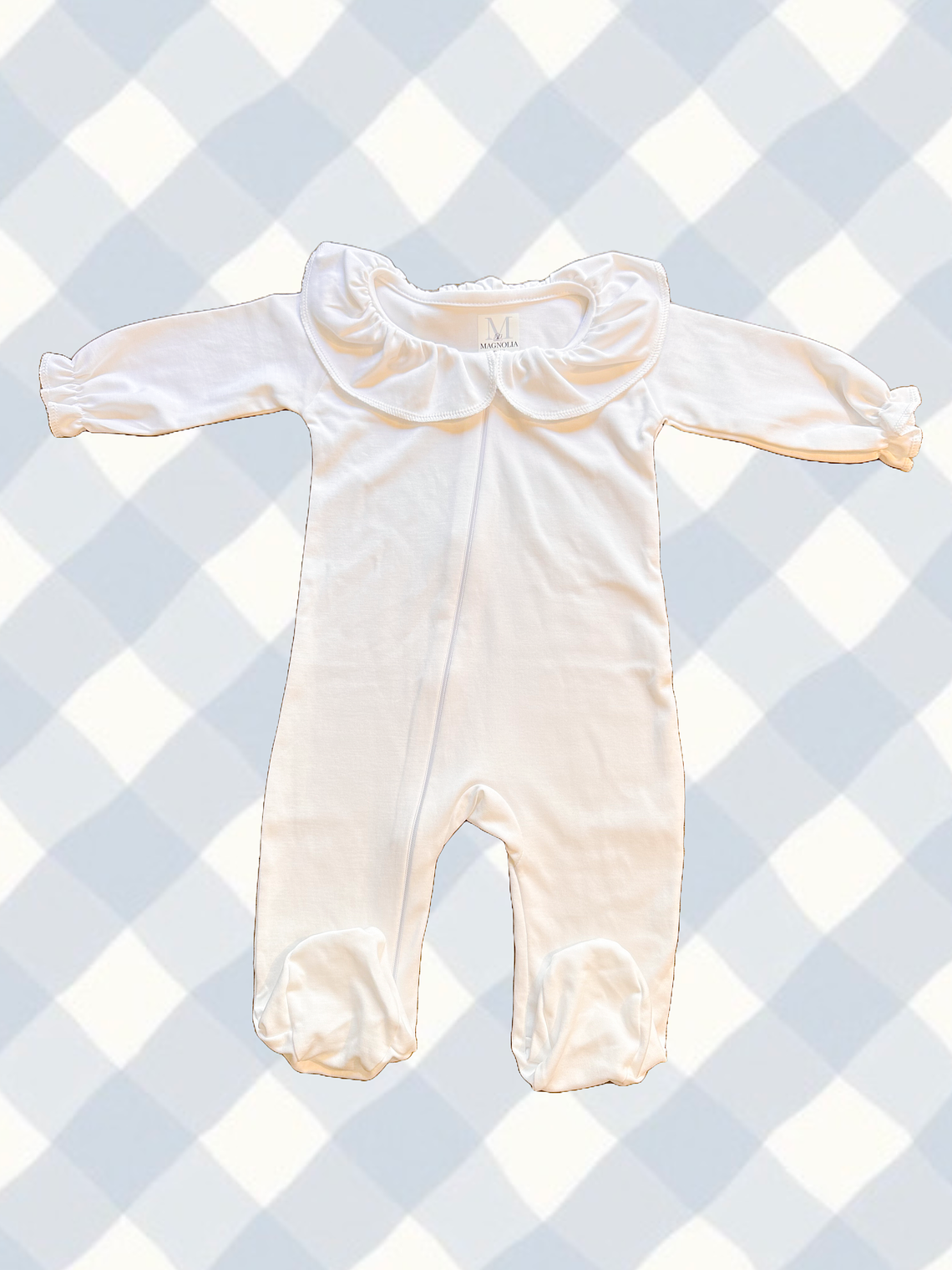 Pijama Blanco Cuello Volado 1