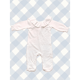 Pijama Blanco Cuello Volado