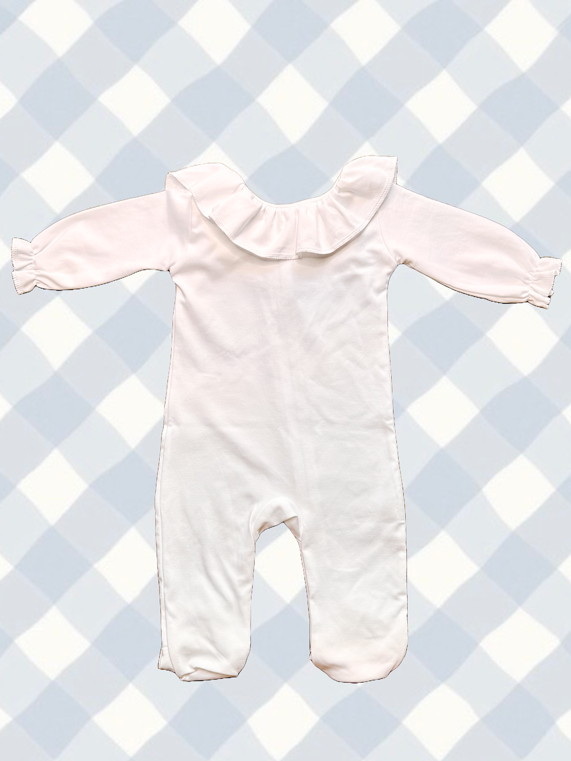 Pijama Blanco Cuello Volado 2