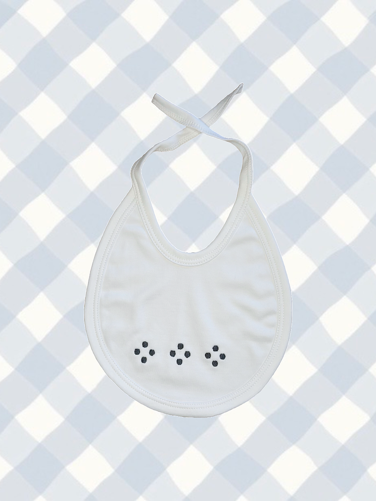 Babero Algodón Pima Puntitos 1