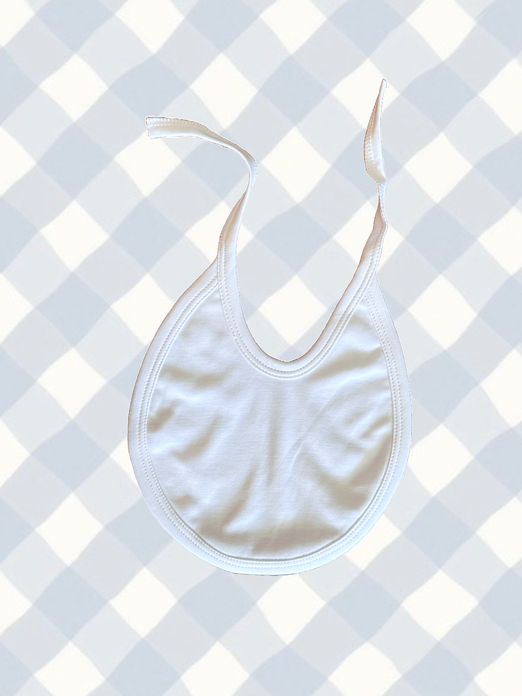 Babero Algodón Pima Blanco 1