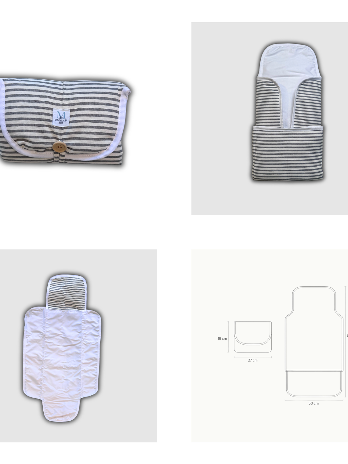 Mudador Portátil Líneas Grises 2