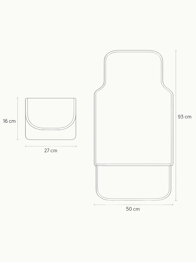 Mudador Portátil Líneas Celeste 4