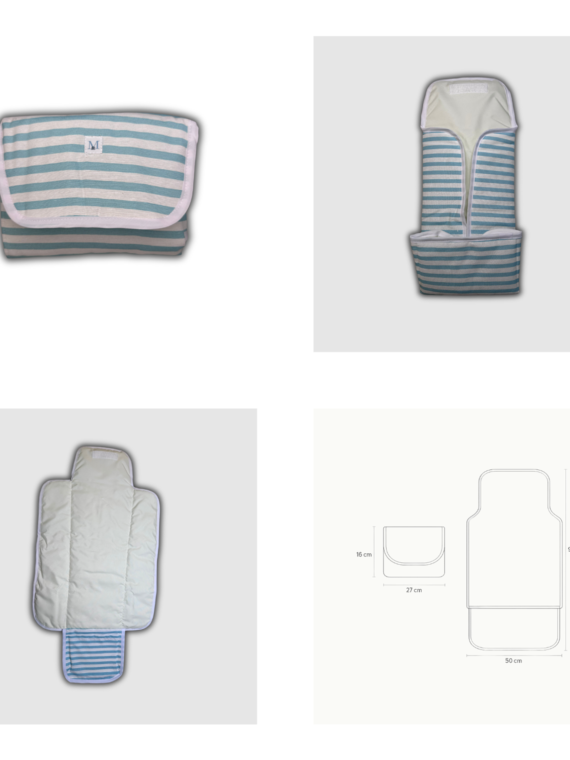 Mudador Portátil Líneas Verde 2