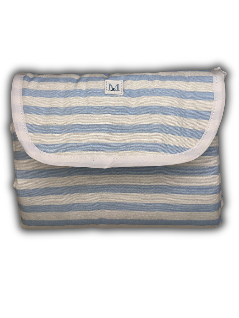 Mudador Portátil Líneas Celeste 1