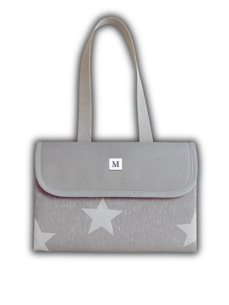 Manta de Picnic Gris Estrellas 1