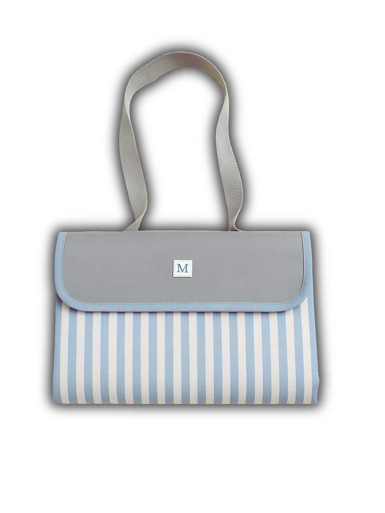 Manta de Picnic Líneas Celeste 1