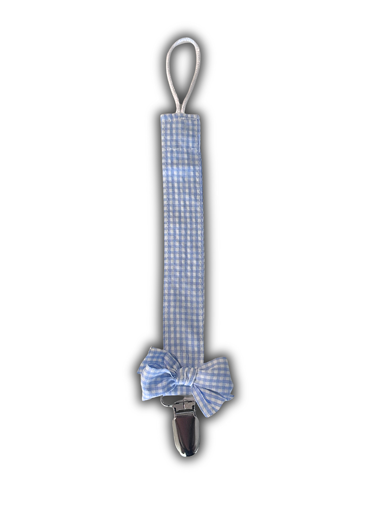 Porta Chupete Vichy Celeste Cintita 1