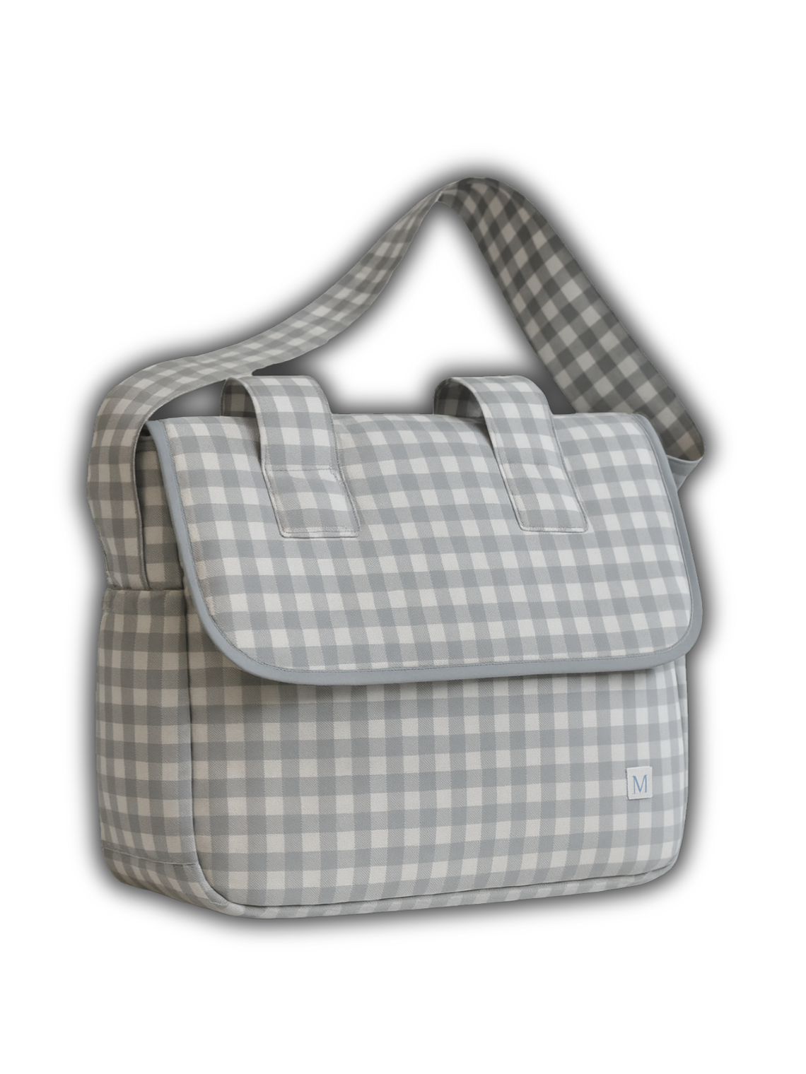 Bolso de Coche Vichy Gris Cuadros Grandes 1