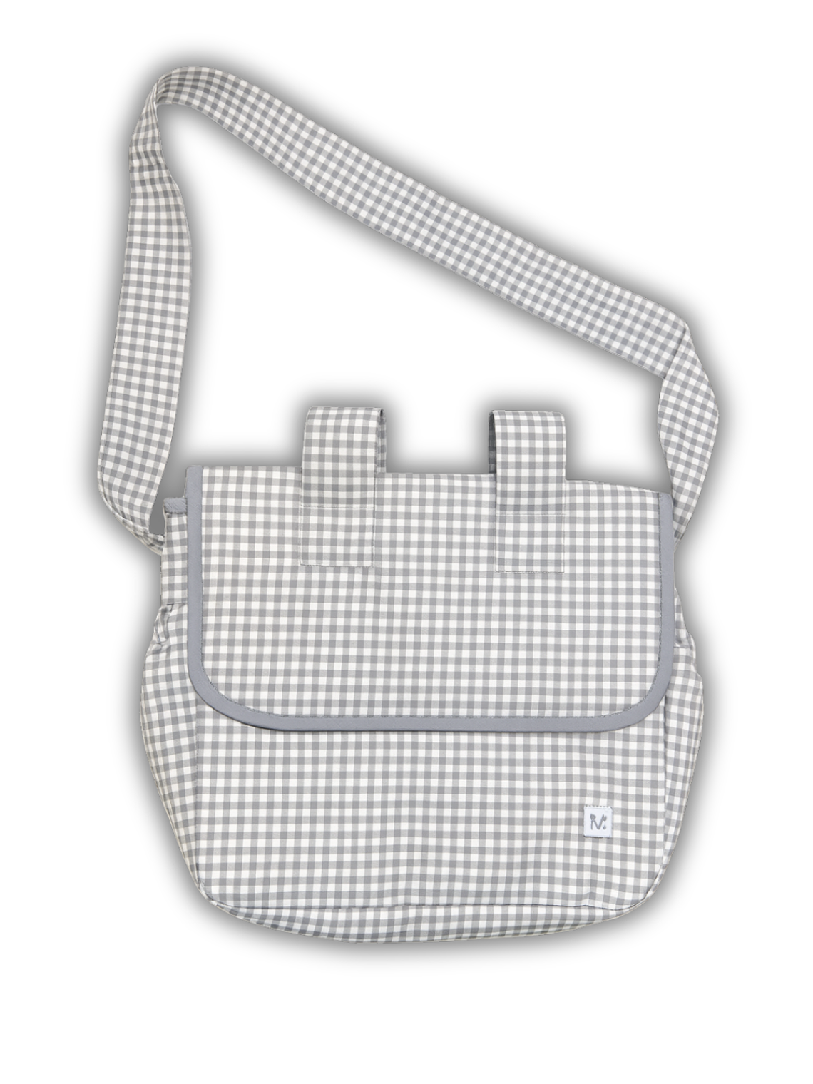 Bolso de Coche Vichy Gris Cuadros Chicos 1