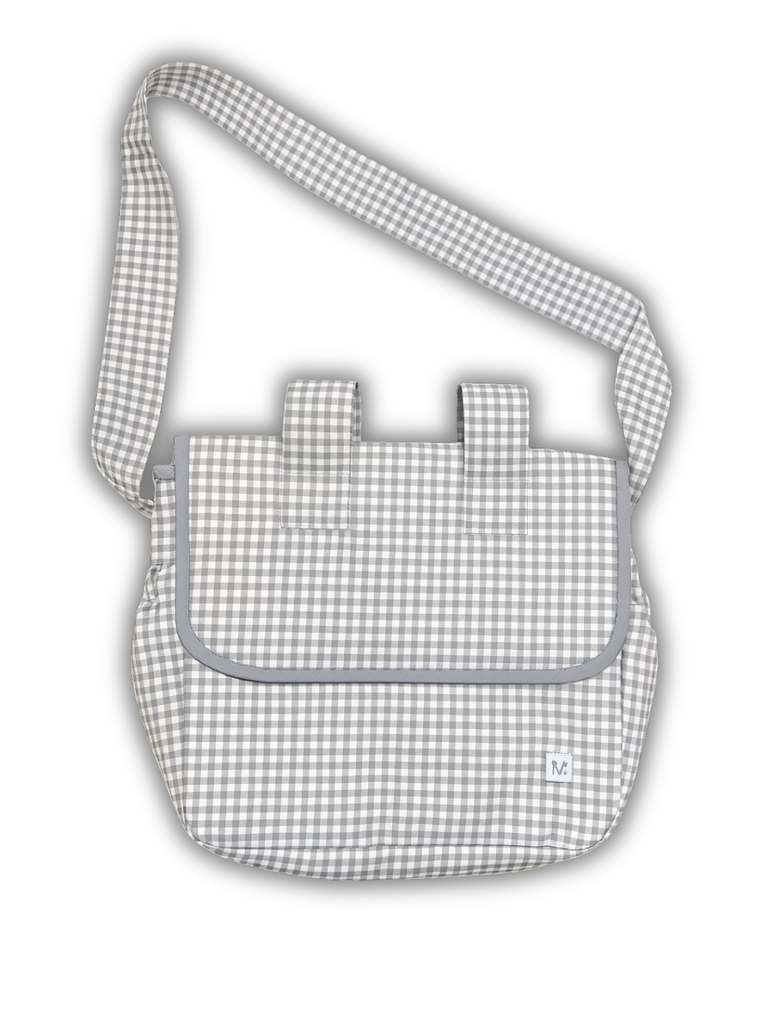 Bolso de Coche Vichy Gris Cuadros Chicos 1