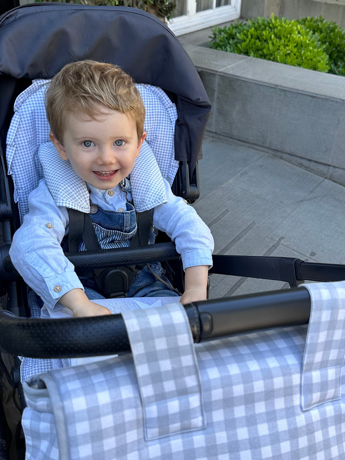 Colchoneta Protector de Coche Vichy Gris 4