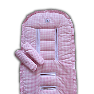 Colchoneta Protector de Coche Vichy Rosado