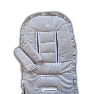 Colchoneta Protector de Coche Líneas Azules