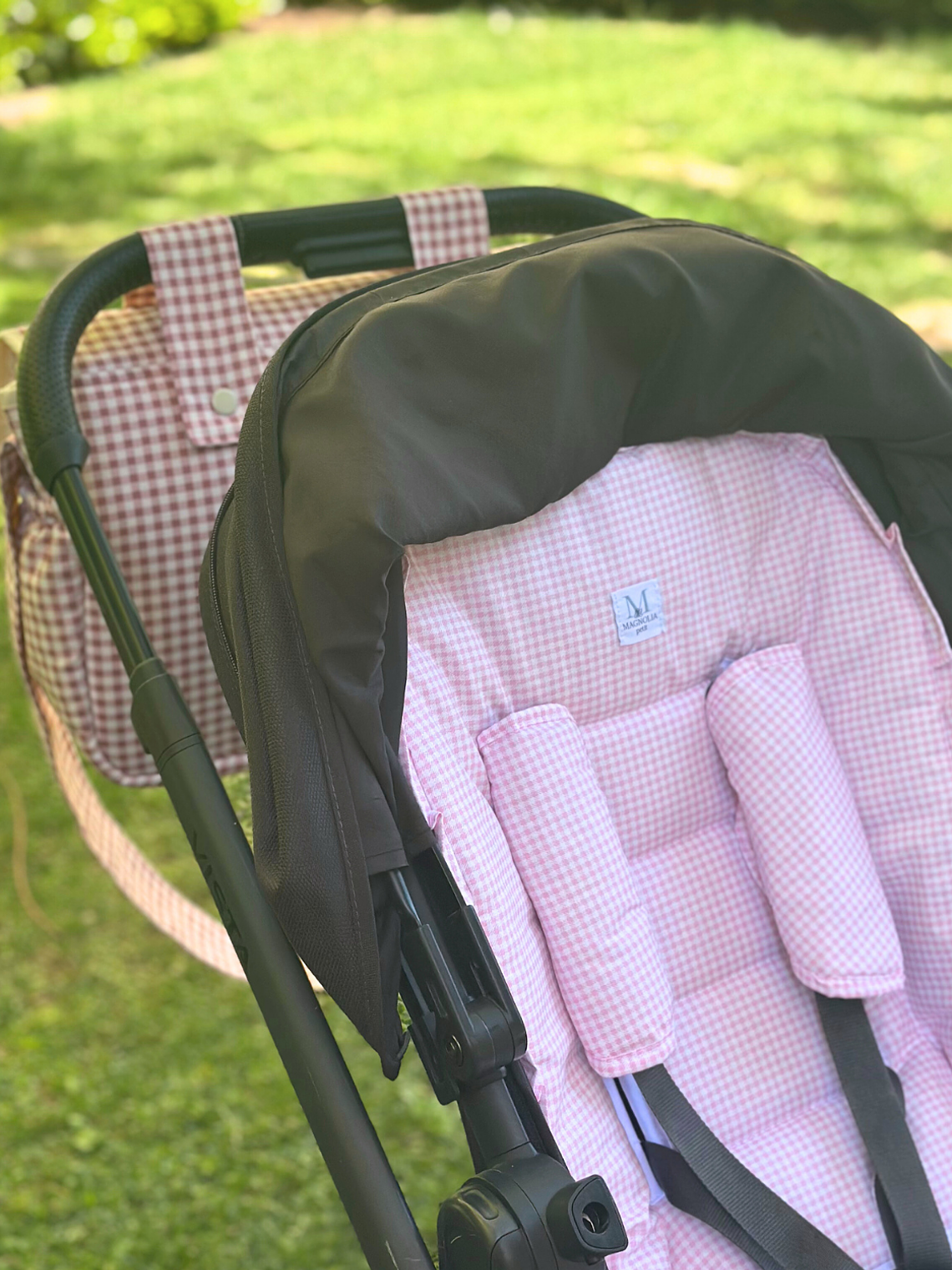 Colchoneta Protector de Coche Vichy Rosado 2