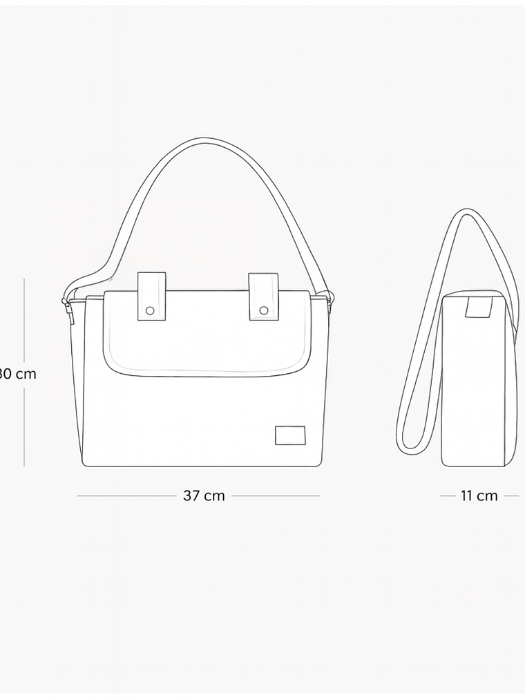 Bolso de Coche Vichy Gris Cuadros Chicos 4