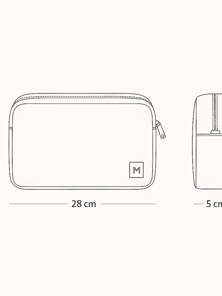 Neceser Impermeable Vichy Gris Cuadros Grandes 4