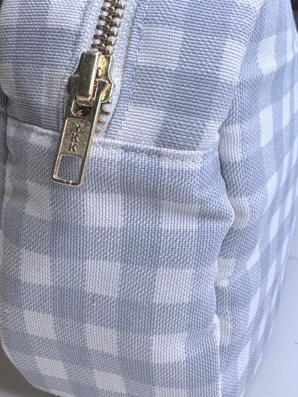 Neceser Impermeable Vichy Gris Cuadros Grandes 2