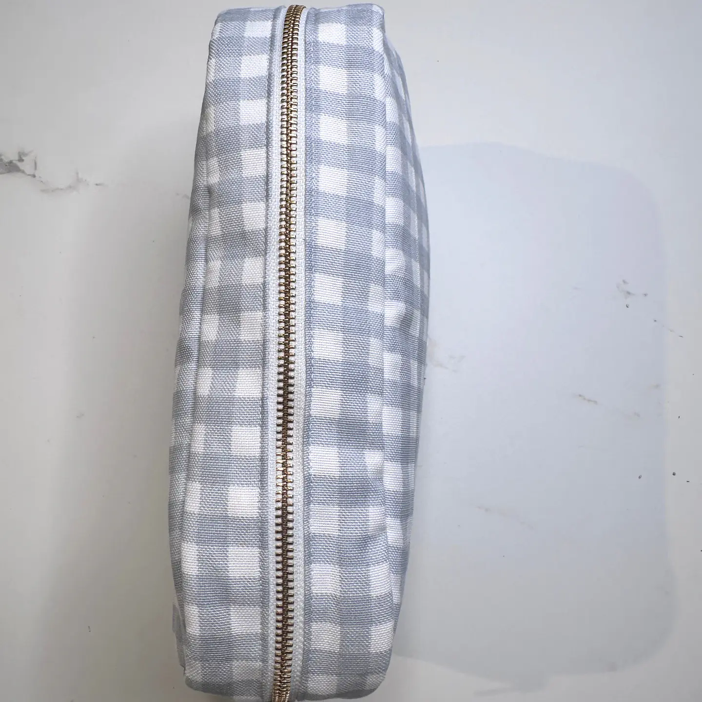 Neceser Impermeable Vichy Gris Cuadros Grandes 2
