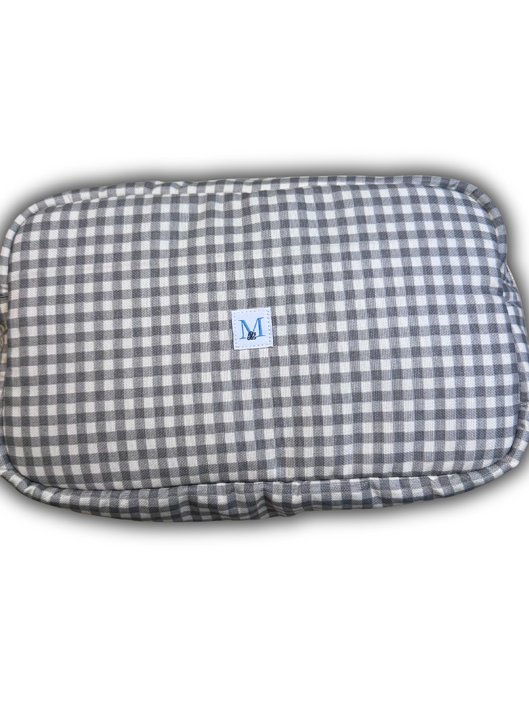 Neceser Impermeable Vichy Gris Cuadros Chicos  1