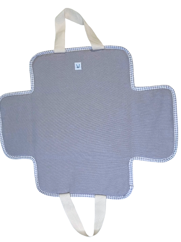 Organizador de Mudador Gris Cinta Vichy gris 5