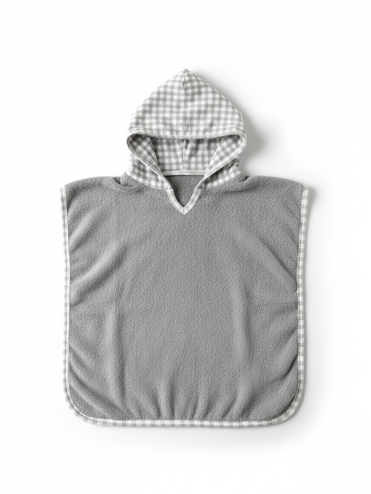 Toalla Poncho Vichy Gris 1