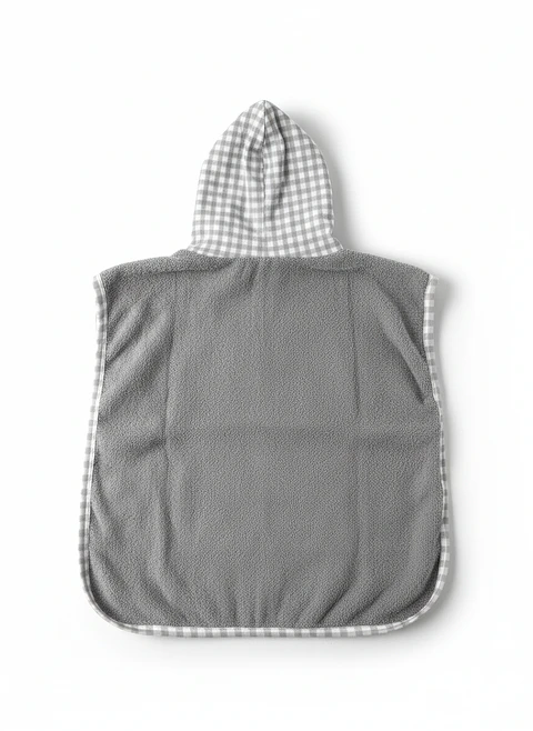 Toalla Poncho Vichy Gris