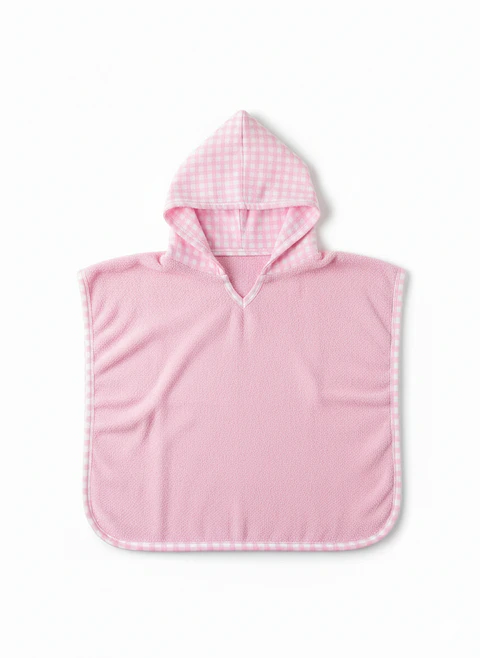 Toalla Poncho Vichy Rosado
