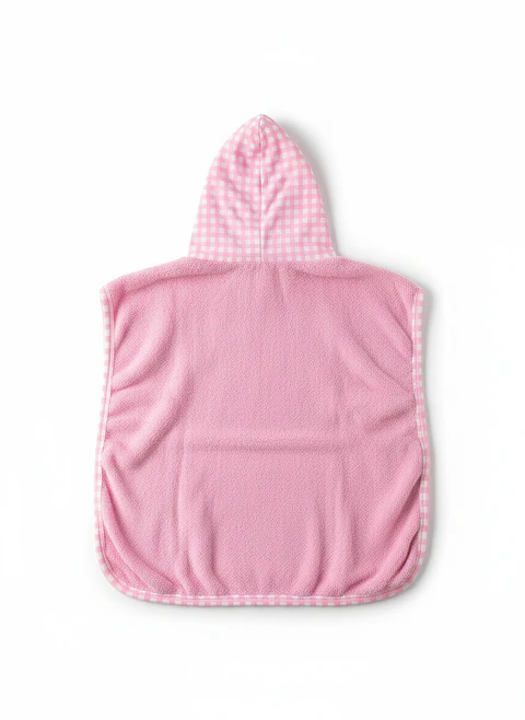 Toalla Poncho Vichy Rosado