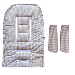 Pack Protector de Coche + Tirantes Vichy Beige