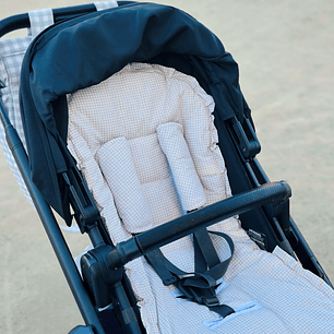 Pack Protector de Coche + Tirantes Vichy Beige