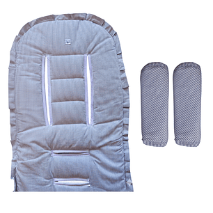 Pack Protector de Coche + Tirantes Lineas Azules