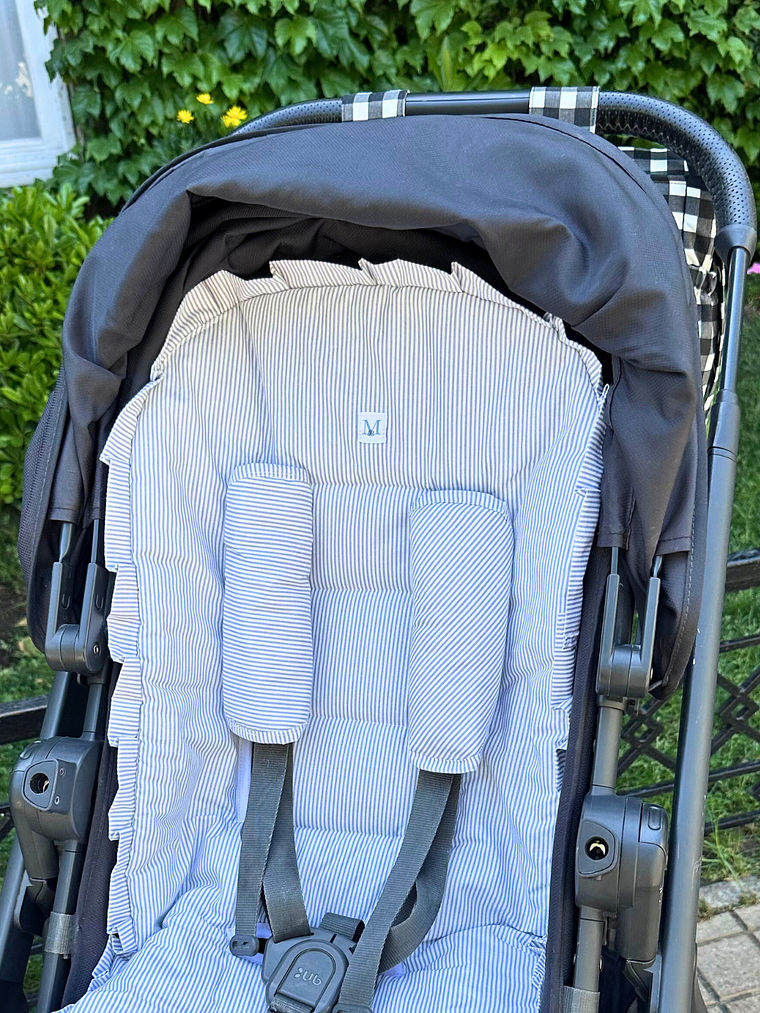 Pack Protector de Coche + Tirantes Lineas Azules 2