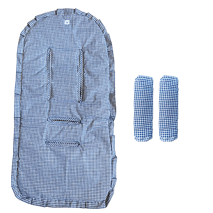 Pack Protector de Coche + Tirantes Vichy Azul