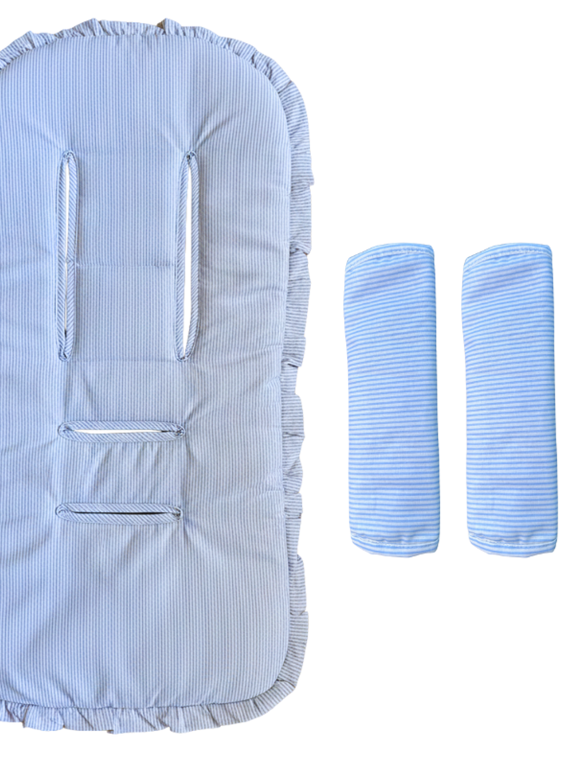 Pack Protector de Coche + Tirantes Líneas Celeste 1